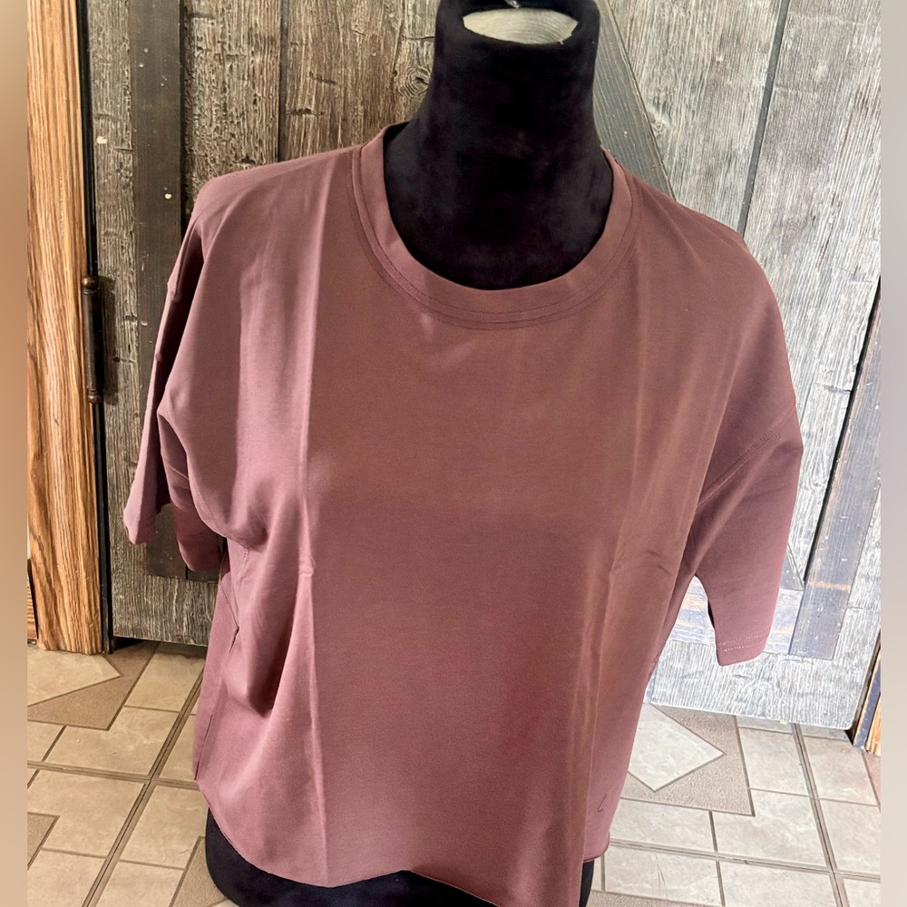 Oversized Workout Shirts for Women Short Sleeve Small